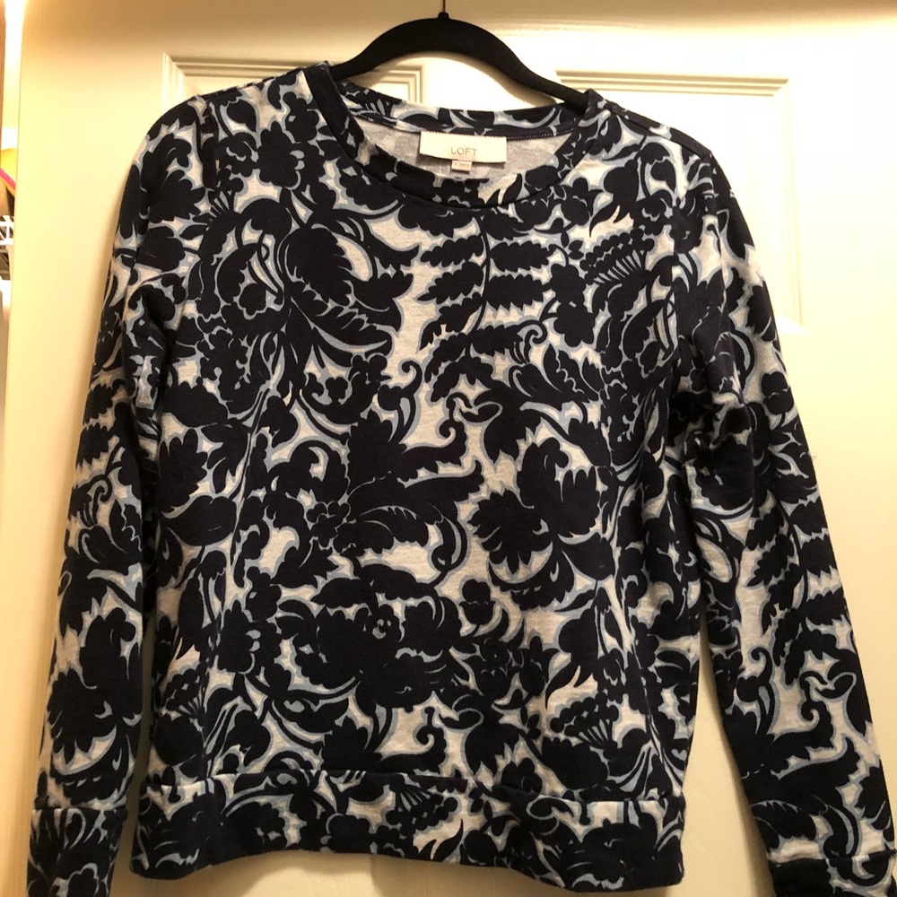 LOFT Paisley sweatshirt Size Small